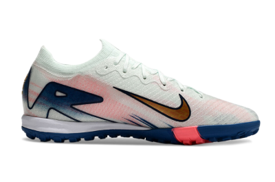 Nike Air Zoom Mercurial Vapor 16 Elite TF Low-Tops Soccer Shoes - White/Pink/Blue
