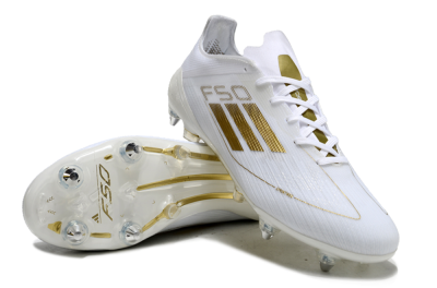 Adidas F50 Elite SG Low-Tops Soccer Cleats - White/Gold
