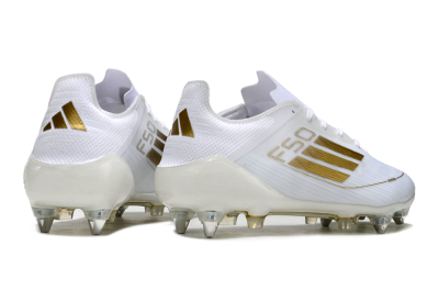 Adidas F50 Elite SG Low-Tops Soccer Cleats - White/Gold