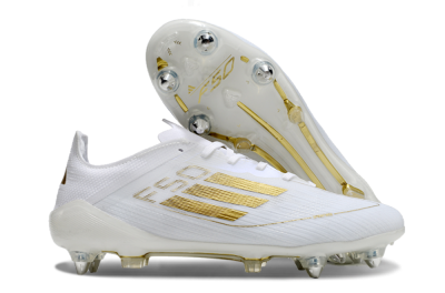 Adidas F50 Elite SG Low-Tops Soccer Cleats - White/Gold