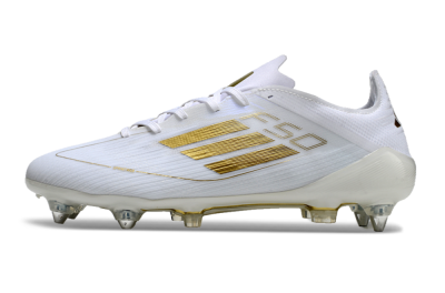 Adidas F50 Elite SG Low-Tops Soccer Cleats - White/Gold