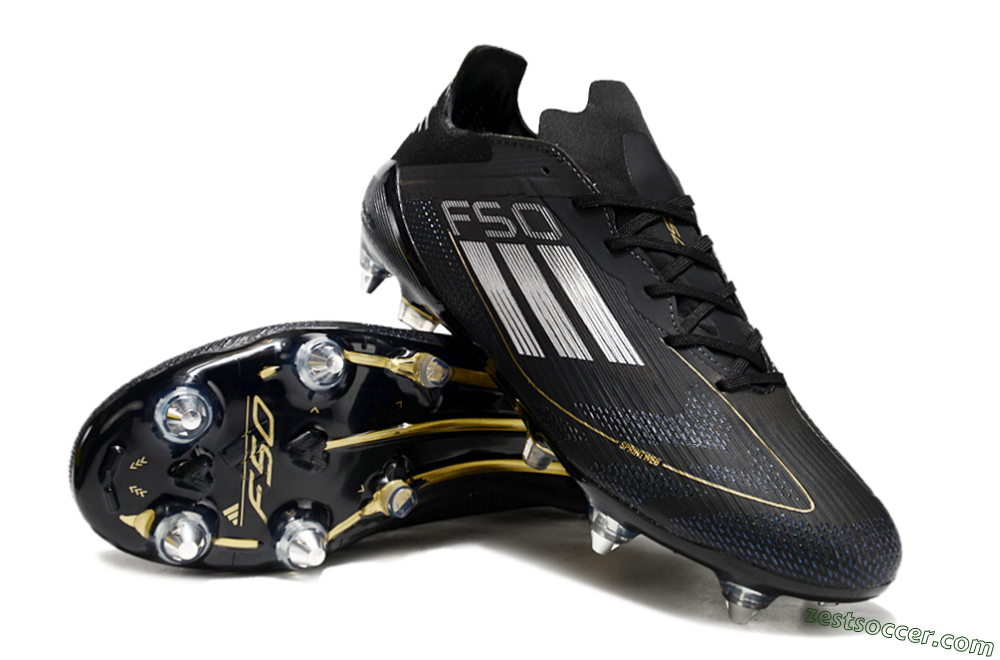 Adidas F50 Elite SG Low-Tops Soccer Cleats - Black/White 3
