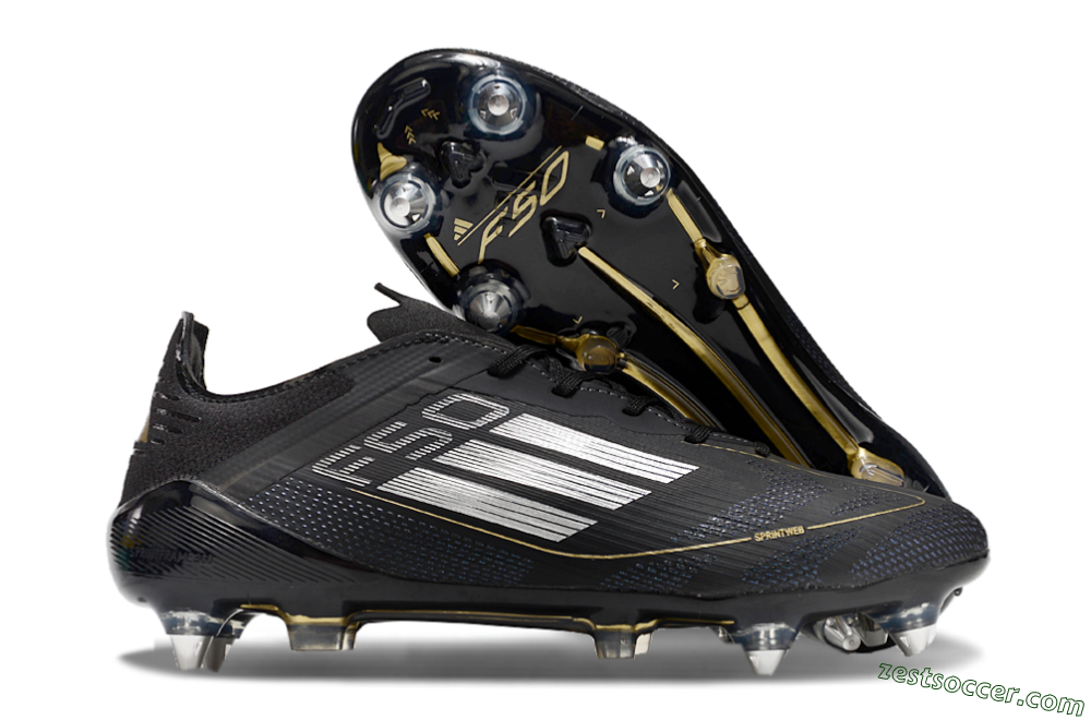 Adidas F50 Elite SG Low-Tops Soccer Cleats - Black/White 0