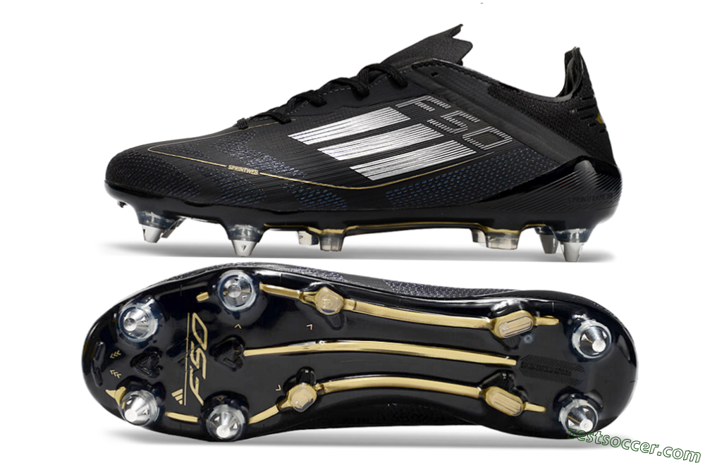 Adidas F50 Elite SG Low-Tops Soccer Cleats - Black/White 1