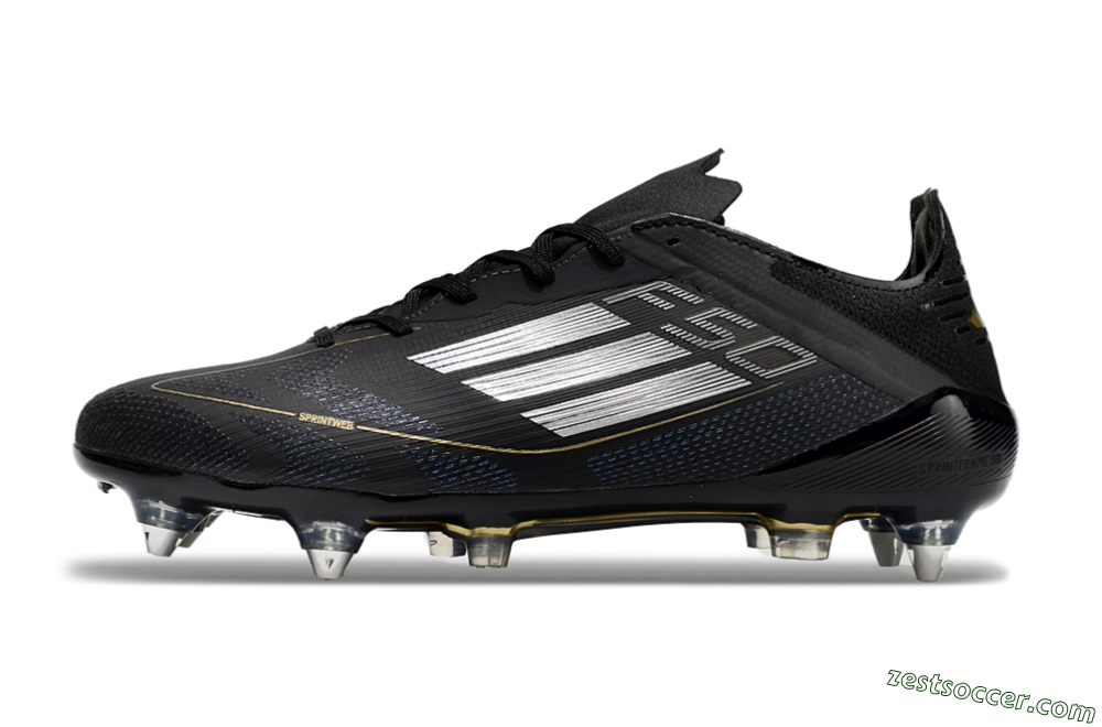 Adidas F50 Elite SG Low-Tops Soccer Cleats - Black/White 2