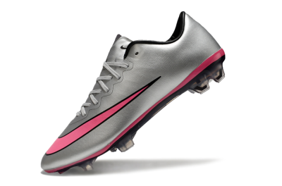 Nike Mercurial Vapor 10 Elite FG Low-Tops Soccer Cleats - Sliver/Pink/Black