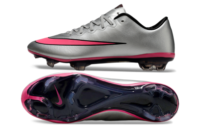 Nike Mercurial Vapor 10 Elite FG Low-Tops Soccer Cleats - Sliver/Pink/Black