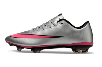 Nike Mercurial Vapor 10 Elite FG Low-Tops Soccer Cleats - Sliver/Pink/Black