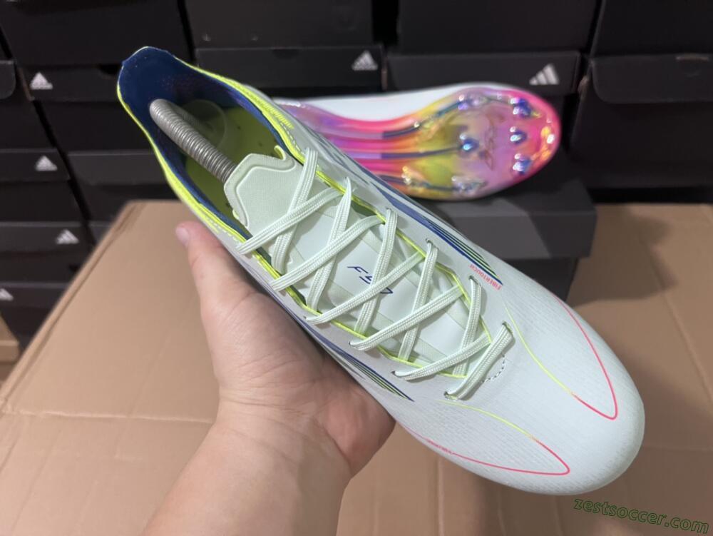 Adidas F50 Elite FG Low-Tops Soccer Cleats - Blue/Pink/Yellow