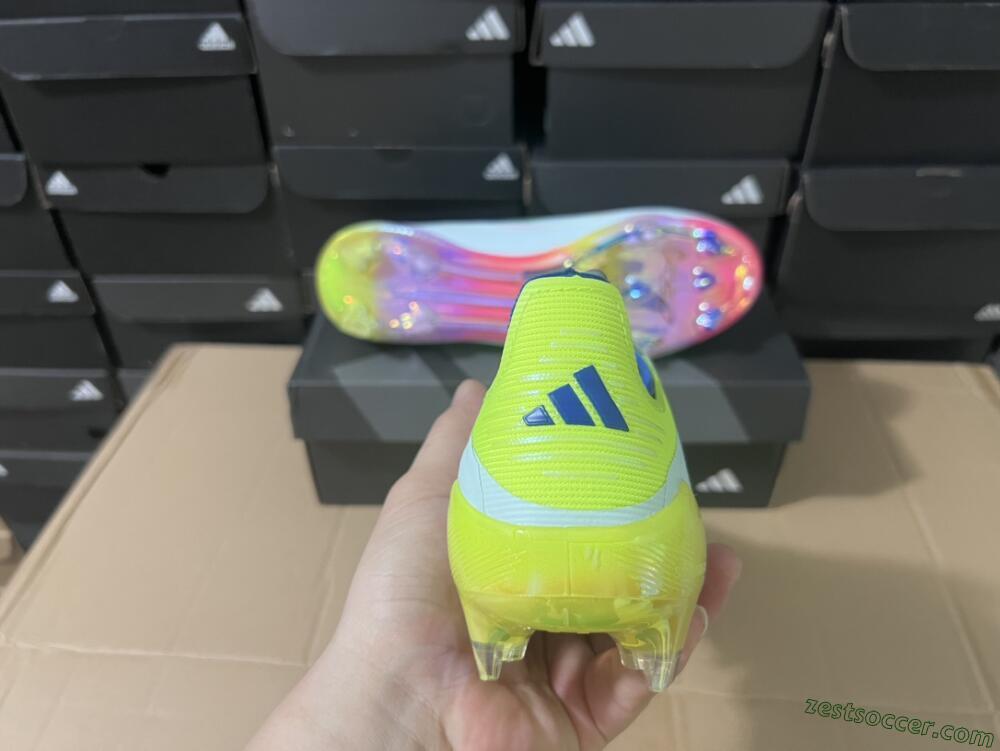Adidas F50 Elite FG Low-Tops Soccer Cleats - Blue/Pink/Yellow