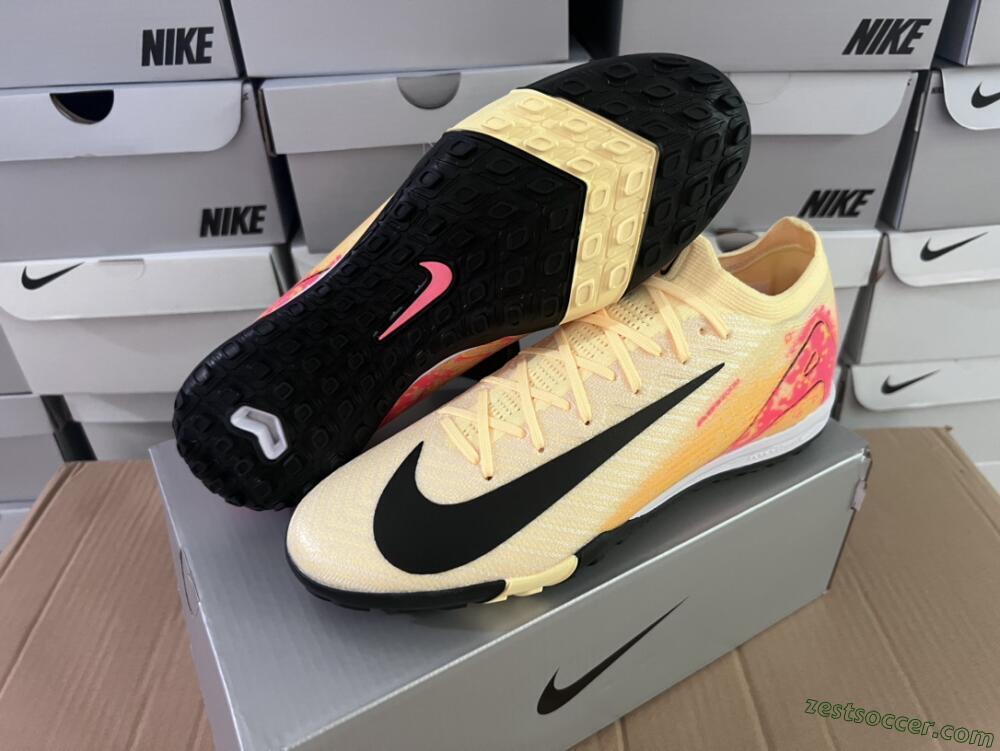 Nike Air Zoom Mercurial Vapor 16 Elit TF Low-Tops Soccer Shoes - Yellow/Black/Red