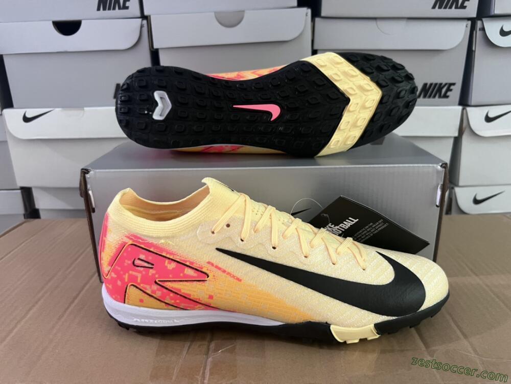 Nike Air Zoom Mercurial Vapor 16 Elit TF Low-Tops Soccer Shoes - Yellow/Black/Red