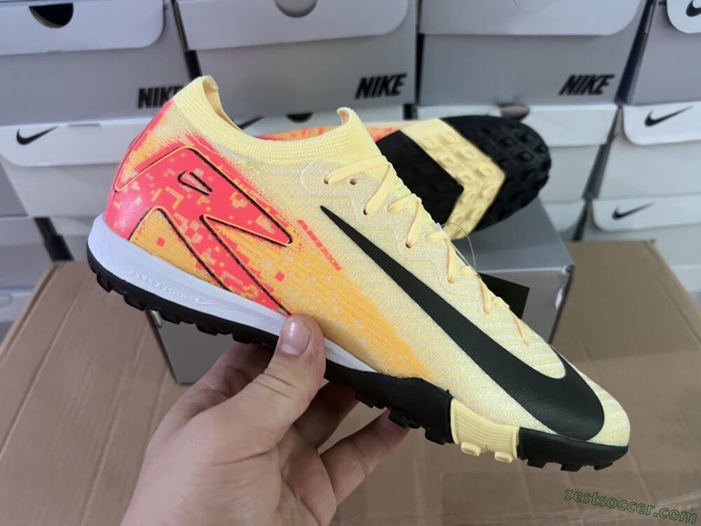 Nike Air Zoom Mercurial Vapor 16 Elit TF Low-Tops Soccer Shoes - Yellow/Black/Red