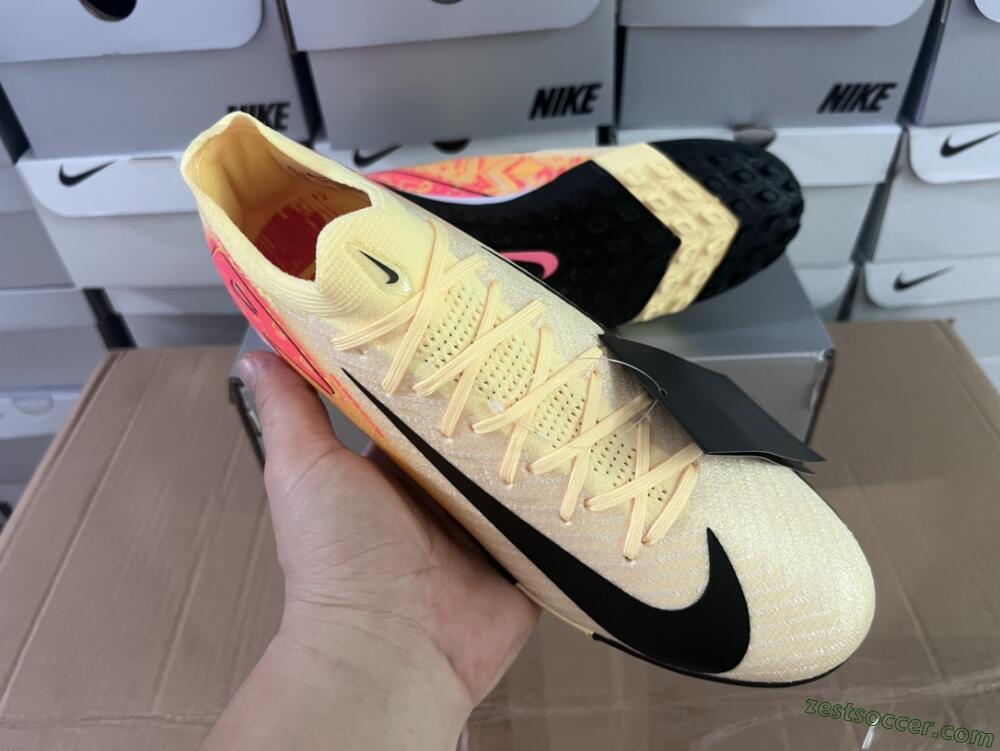 Nike Air Zoom Mercurial Vapor 16 Elit TF Low-Tops Soccer Shoes - Yellow/Black/Red