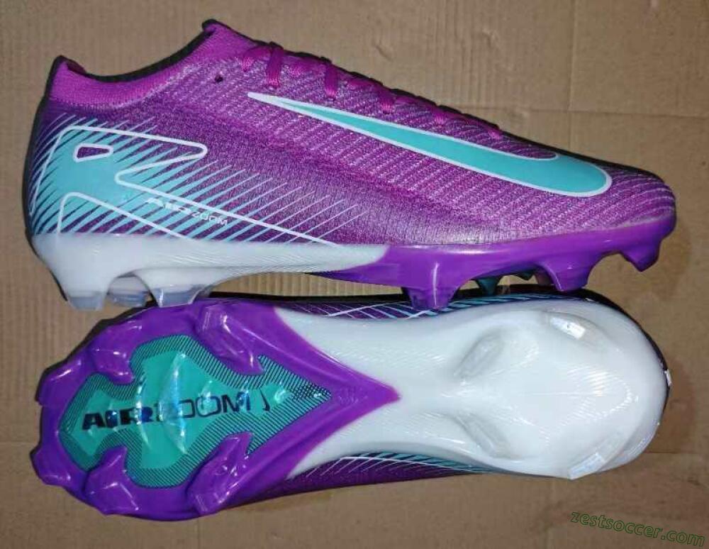 Nike Air Zoom Mercurial Vapor 16 Elite FG Low-Tops Soccer Cleats - Purple/Mint