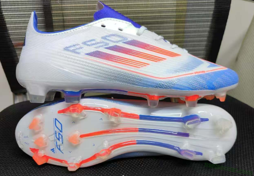 Adidas F50 Elite FG Low-Tops Soccer Cleats - Blue/Red/Beige