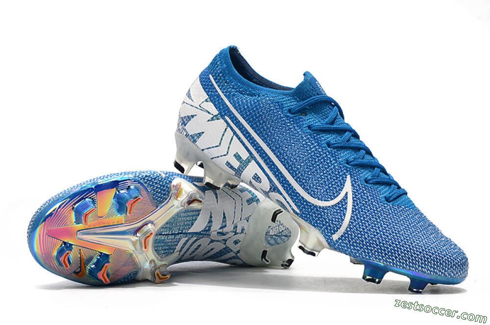 Nike Mercurial Vapor 13 Elite FG Low-Tops Soccer Cleats - Blue/White 4