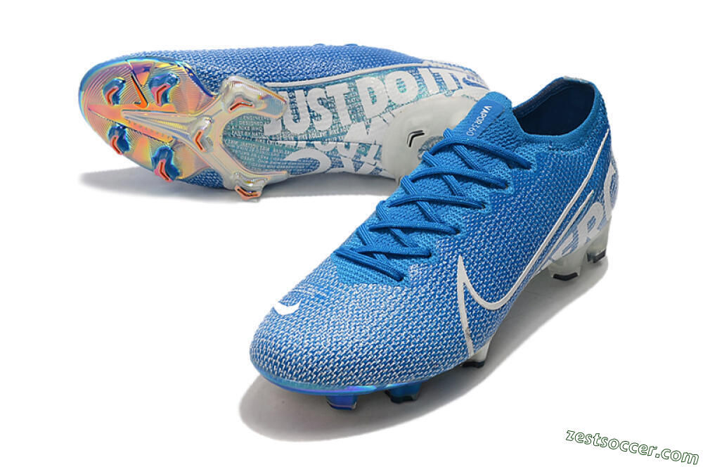 Nike Mercurial Vapor 13 Elite FG Low-Tops Soccer Cleats - Blue/White 3