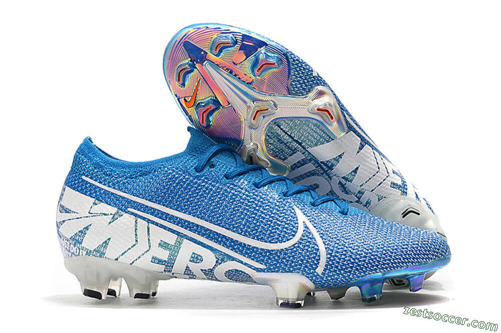 Nike Mercurial Vapor 13 Elite FG Low-Tops Soccer Cleats - Blue/White 0