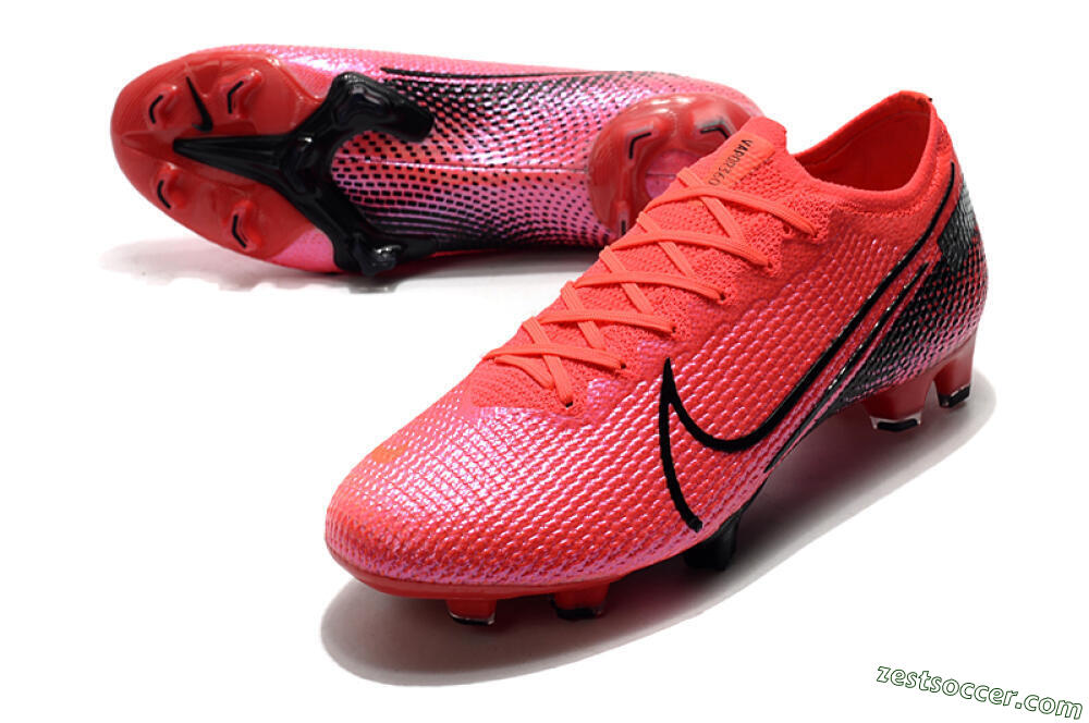 Nike Mercurial Vapor 13 Elite FG Low-Tops Soccer Cleats - Red/Black 3