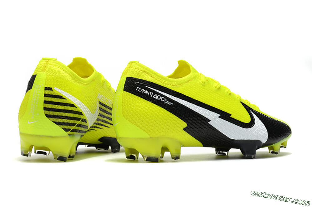 Nike Mercurial Vapor 13 Elite FG Low-Tops Soccer Cleats - Yellow/White/Black 6