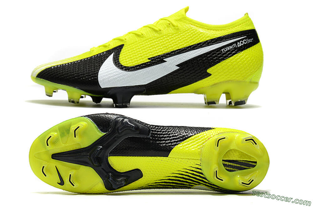 Nike Mercurial Vapor 13 Elite FG Low-Tops Soccer Cleats - Yellow/White/Black 1