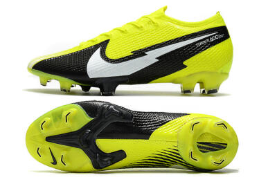 Nike Mercurial Vapor 13 Elite FG Low-Tops Soccer Cleats - Yellow/White/Black