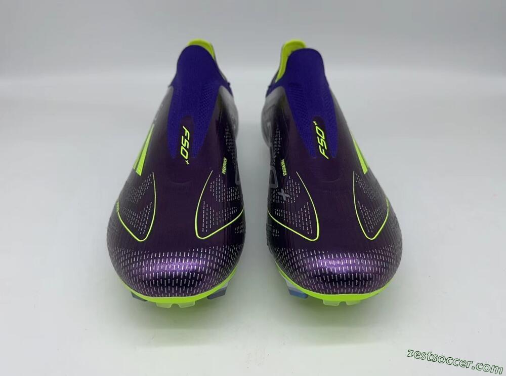 Adidas F50+ Lightstrike Pro FG Low-Tops Soccer Cleats - Purple/Yellow/Blue