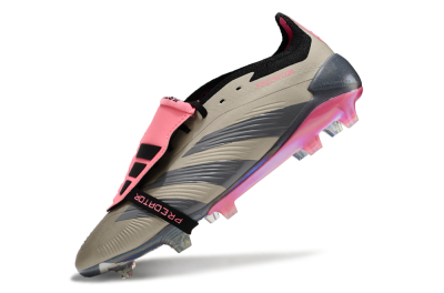 Adidas Predator Elite Foldover Tongue FG Low-Tops Soccer Cleats - Pink/Black/Silver/Gold