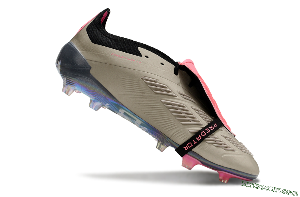 Adidas Predator Elite Foldover Tongue FG Low-Tops Soccer Cleats - Pink/Black/Silver/Gold 4
