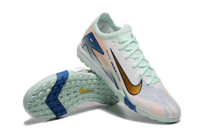 Nike Air Zoom Mercurial Vapor 16 Elite TF Low-Tops Soccer Shoes - Jade/Blue/Gold