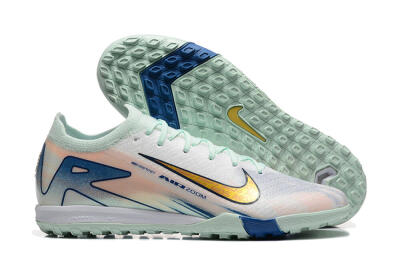 Nike Air Zoom Mercurial Vapor 16 Elite TF Low-Tops Soccer Shoes - Jade/Blue/Gold