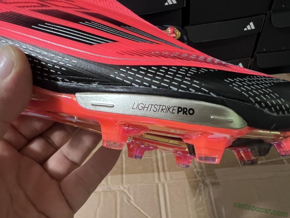 Adidas F50+ Lightstrike Pro Laceless FG Low-Tops Soccer Cleats - Red/Black/Silver