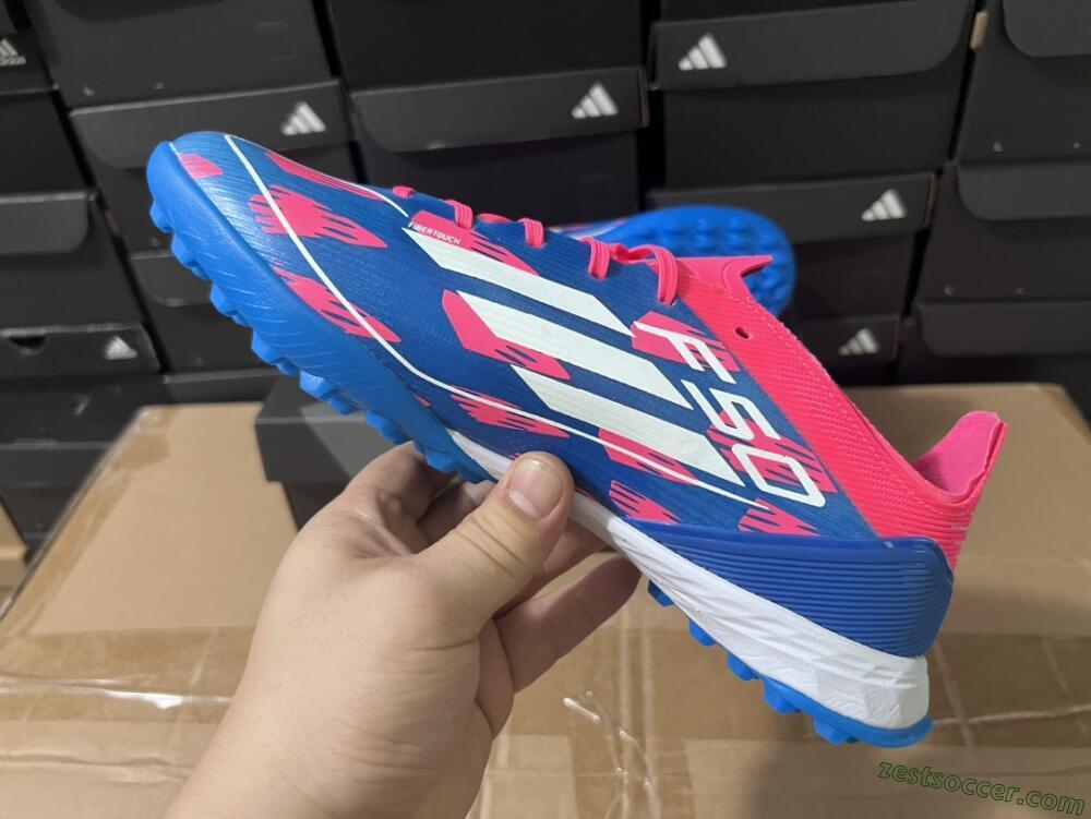 Adidas F50 Elite TF Low-Tops Soccer Shoes - Blue/Pink/White