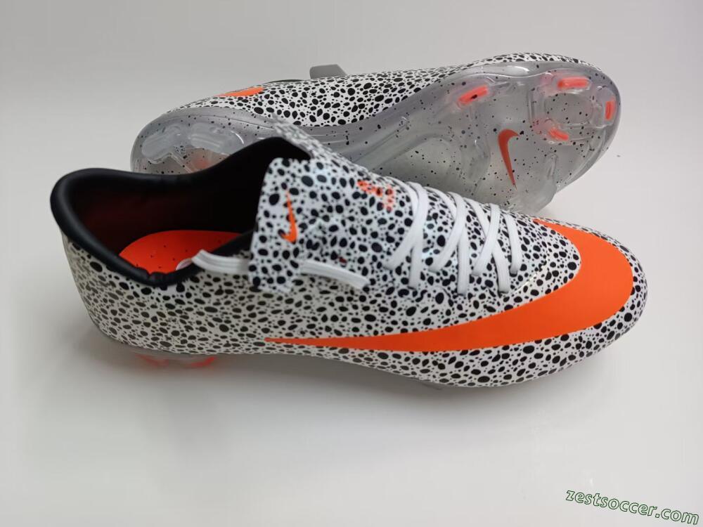 Nike Mercurial Vapor 10 FG Low-Tops Soccer Cleats - Black/White/Red
