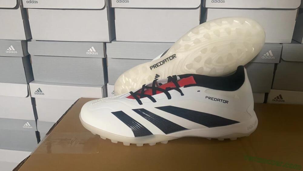 Adidas Predator 24 Elite TF Low-Tops Soccer Shoes - White/Black/Red