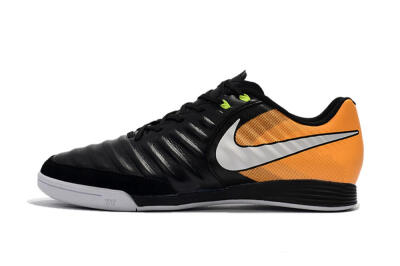 Nike Tiempo Ligera 4 IC Low-Tops Soccer Shoes - Black/Orange/White