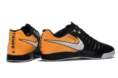 Nike Tiempo Ligera 4 IC Low-Tops Soccer Shoes - Black/Orange/White