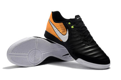 Nike Tiempo Ligera 4 IC Low-Tops Soccer Shoes - Black/Orange/White