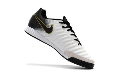 Nike Tiempo Ligera 4 IC Low-Tops Soccer Shoes - White/Black/Gold