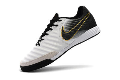 Nike Tiempo Ligera 4 IC Low-Tops Soccer Shoes - White/Black/Gold