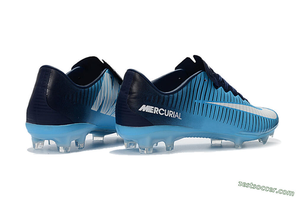Nike Mercurial Vapor 11 FG Low-Tops Soccer Cleats - Blue/White/Black 9