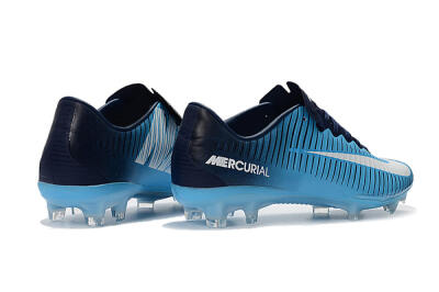 Nike Mercurial Vapor 11 FG Low-Tops Soccer Cleats - Blue/White/Black