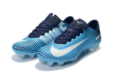 Nike Mercurial Vapor 11 FG Low-Tops Soccer Cleats - Blue/White/Black
