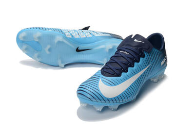 Nike Mercurial Vapor 11 FG Low-Tops Soccer Cleats - Blue/White/Black
