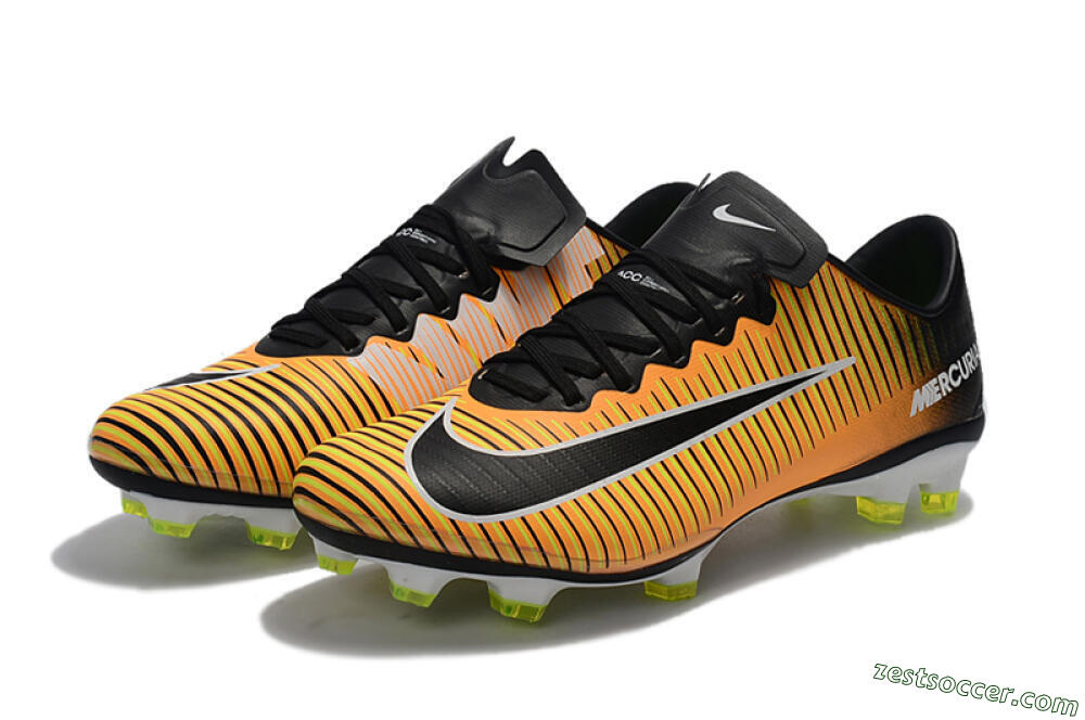 Nike Mercurial Vapor 11 FG Low-Tops Soccer Cleats - Orange/Black/White 5