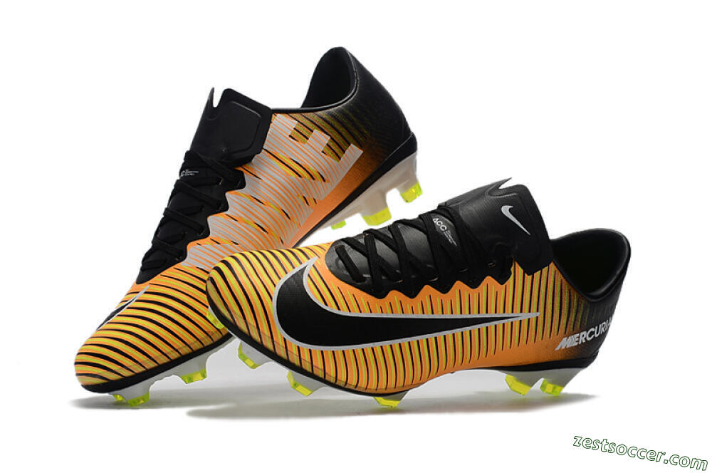 Nike Mercurial Vapor 11 FG Low-Tops Soccer Cleats - Orange/Black/White 6