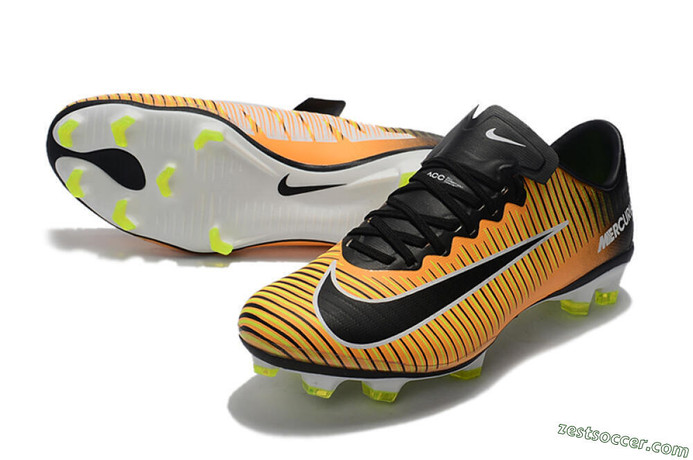 Nike Mercurial Vapor 11 FG Low-Tops Soccer Cleats - Orange/Black/White 3