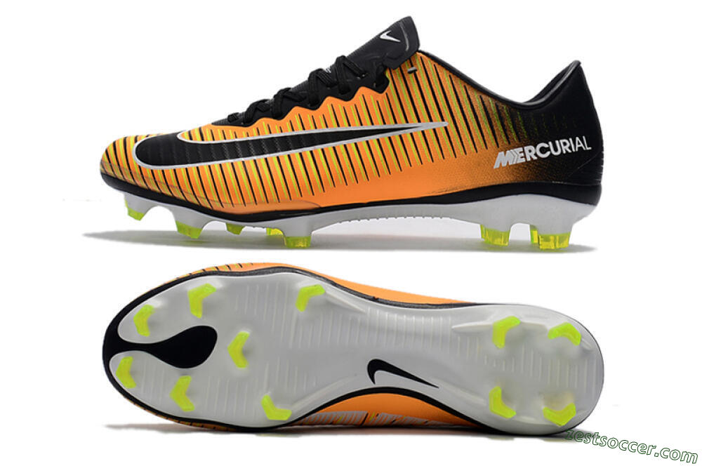 Nike Mercurial Vapor 11 FG Low-Tops Soccer Cleats - Orange/Black/White 1