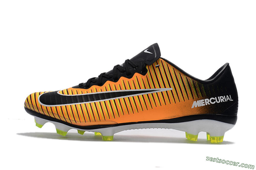 Nike Mercurial Vapor 11 FG Low-Tops Soccer Cleats - Orange/Black/White 2